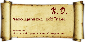 Nadolyanszki Dániel névjegykártya